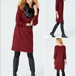 J. Jill Burgundy Knit Dress